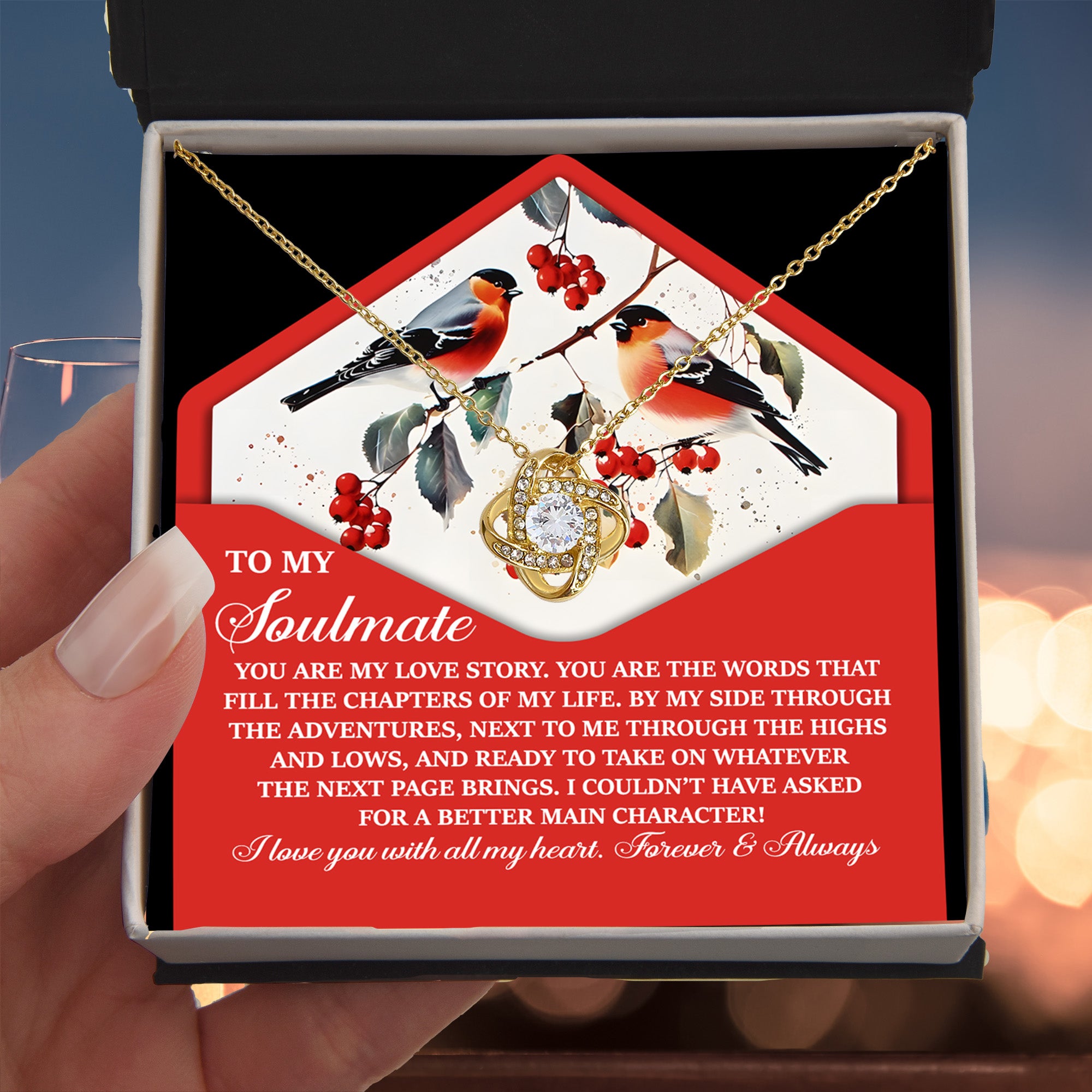 To My Soulmate - My Love Story - Romantic Necklace Gift for Her