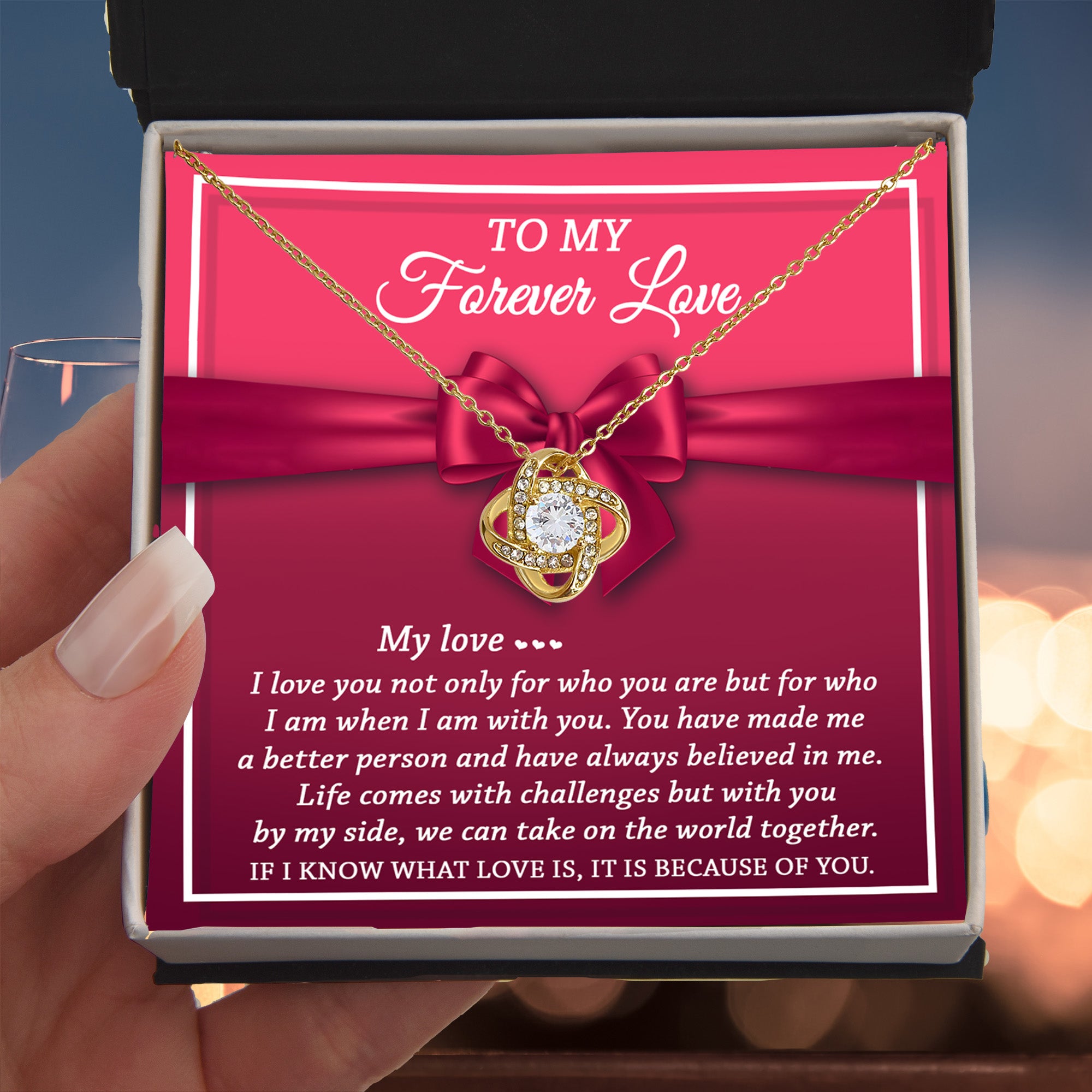 To My Forever Love – Love Knot Necklace | Romantic Gift for Her - Believed in Me