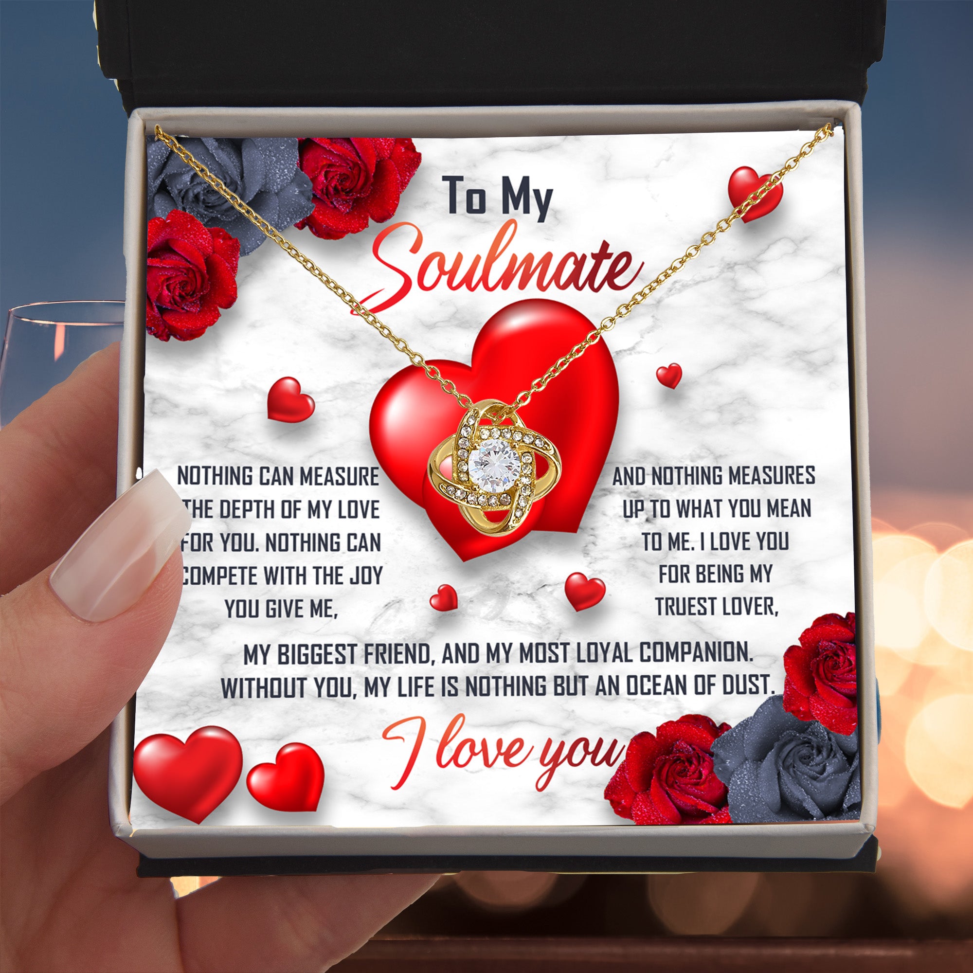 Soulmate - My Truest Lover - Romantic Love Knot Necklace