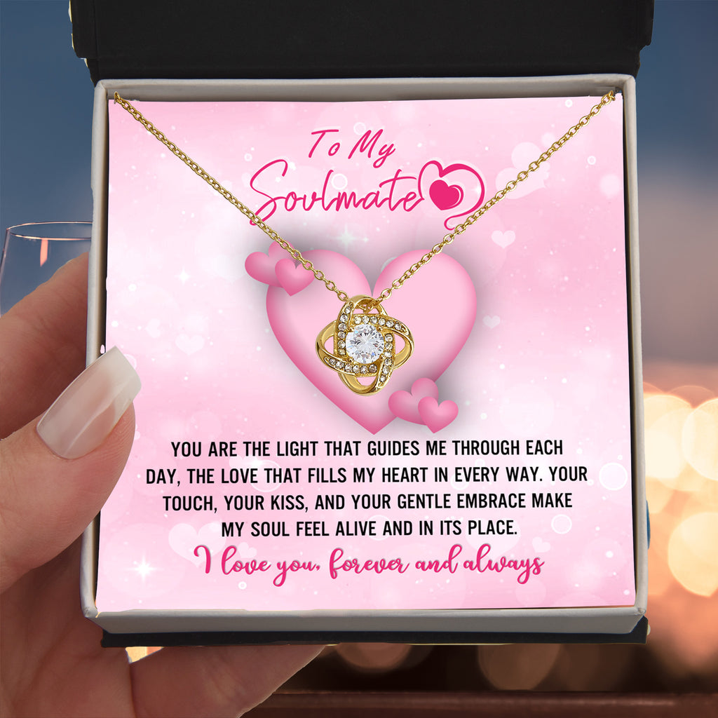 To My Soulmate – The Light That Guides Me Love Knot Necklace