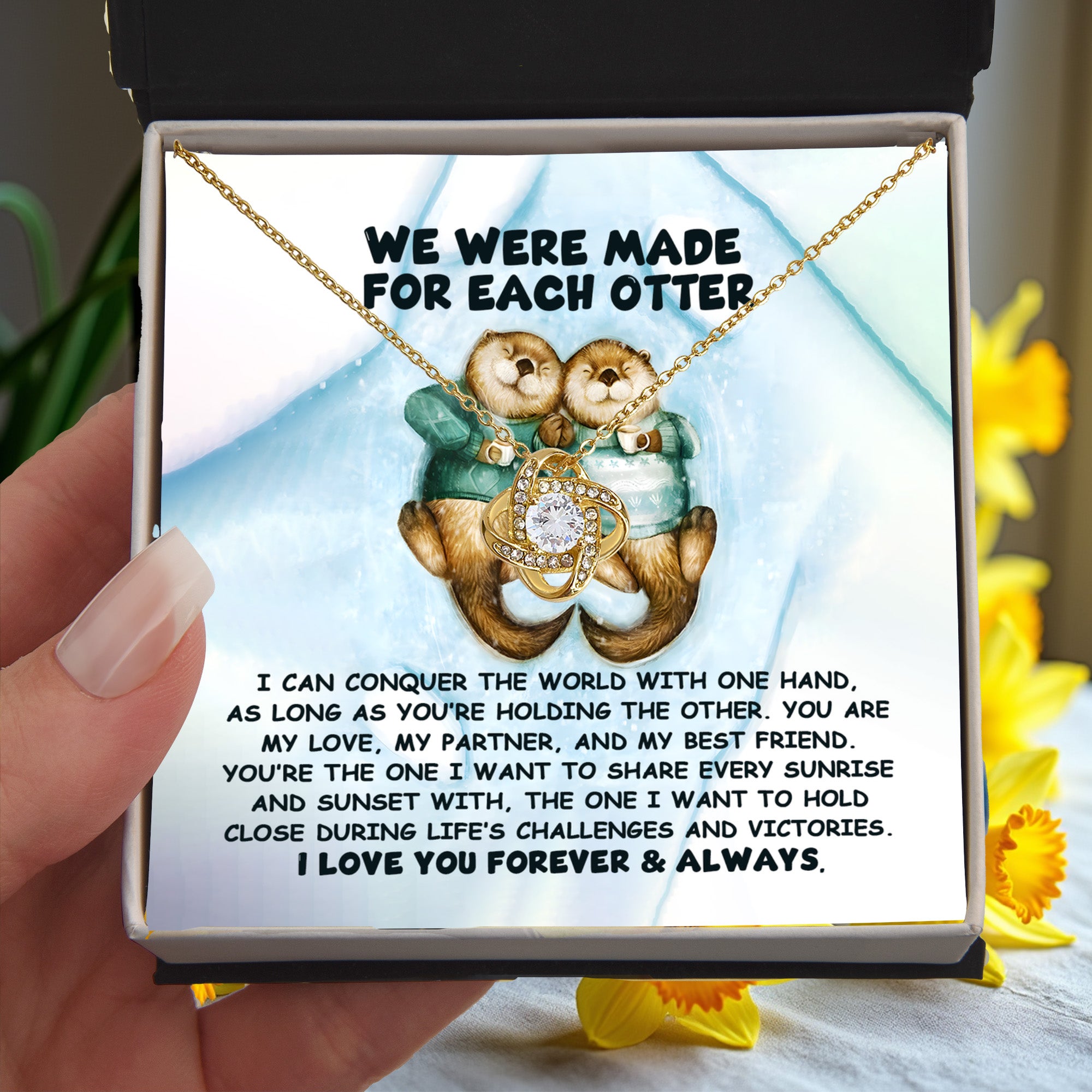 Soulmate - We Were Made For Each Otter – Romantic Love Knot Necklace