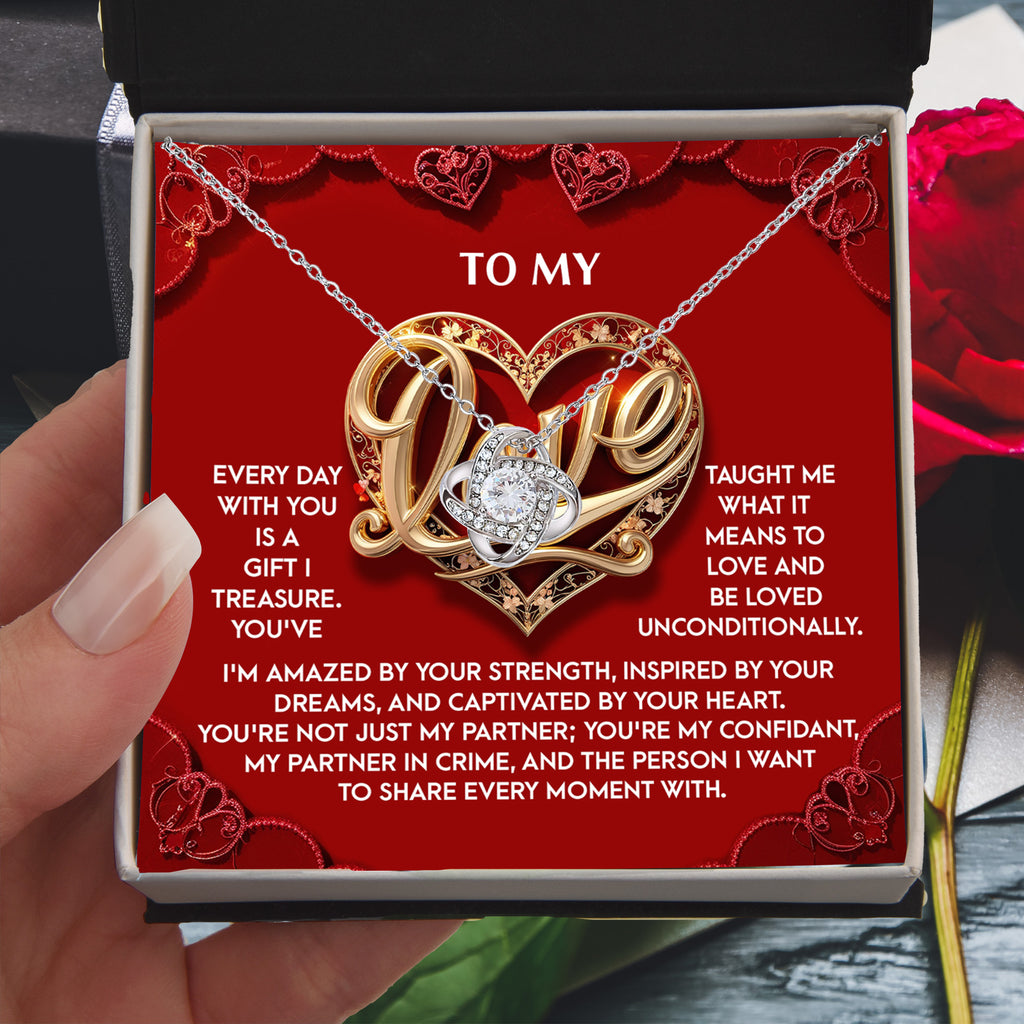 To My Love – Romantic Gift for Soulmate Love Knot Necklace
