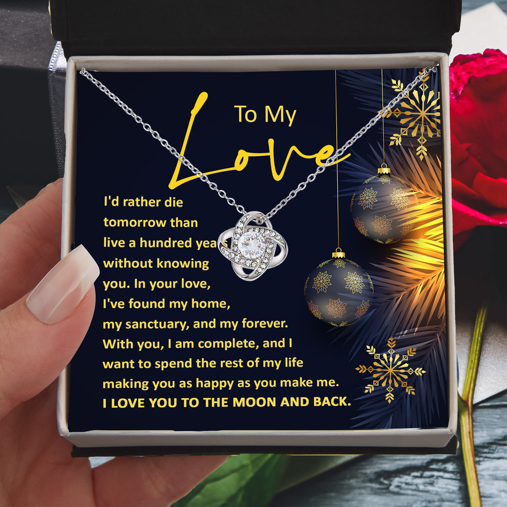 To My Love – My Home, My Forever Love Knot Necklace