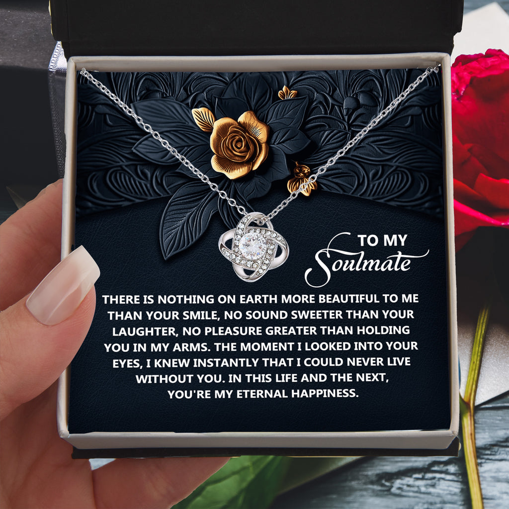 To My Soulmate - My Eternal Happiness - Love Knot Necklace
