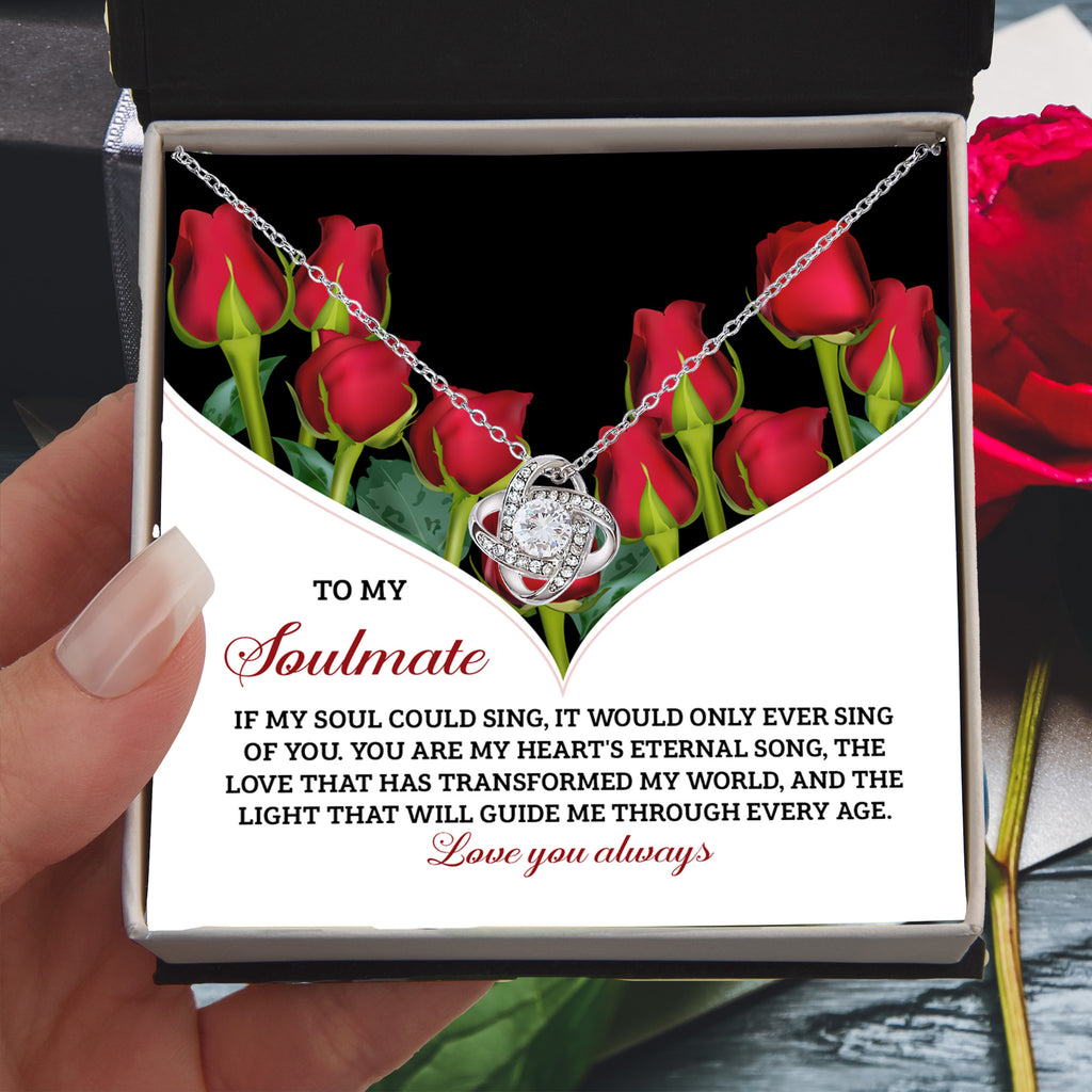To My Soulmate - Eternal Song- Love Knot Necklace