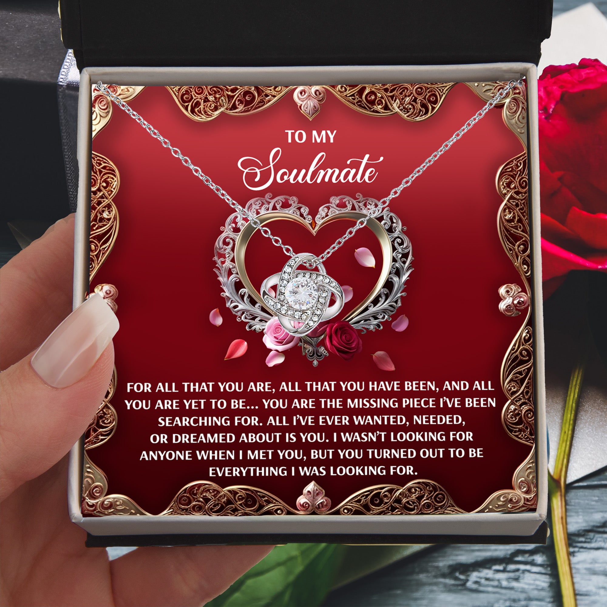 To My Soulmate - You're Everything I Was Looking For – Love Knot Necklace