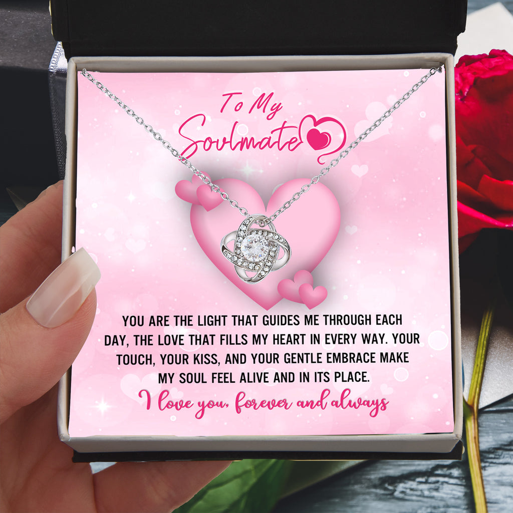 To My Soulmate – The Light That Guides Me Love Knot Necklace