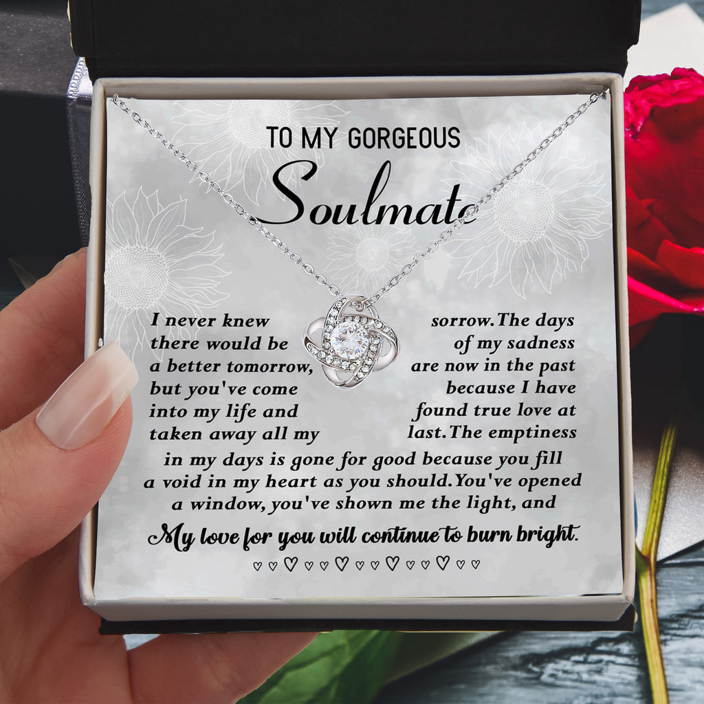 To My Gorgeous Soulmate – I Found True Love Necklace Gift for Her