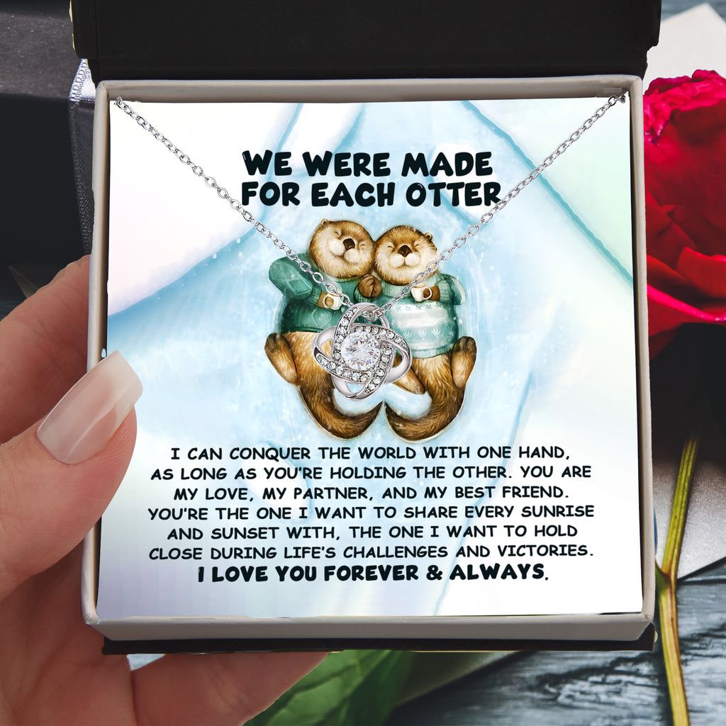 Soulmate - We Were Made For Each Otter – Romantic Love Knot Necklace