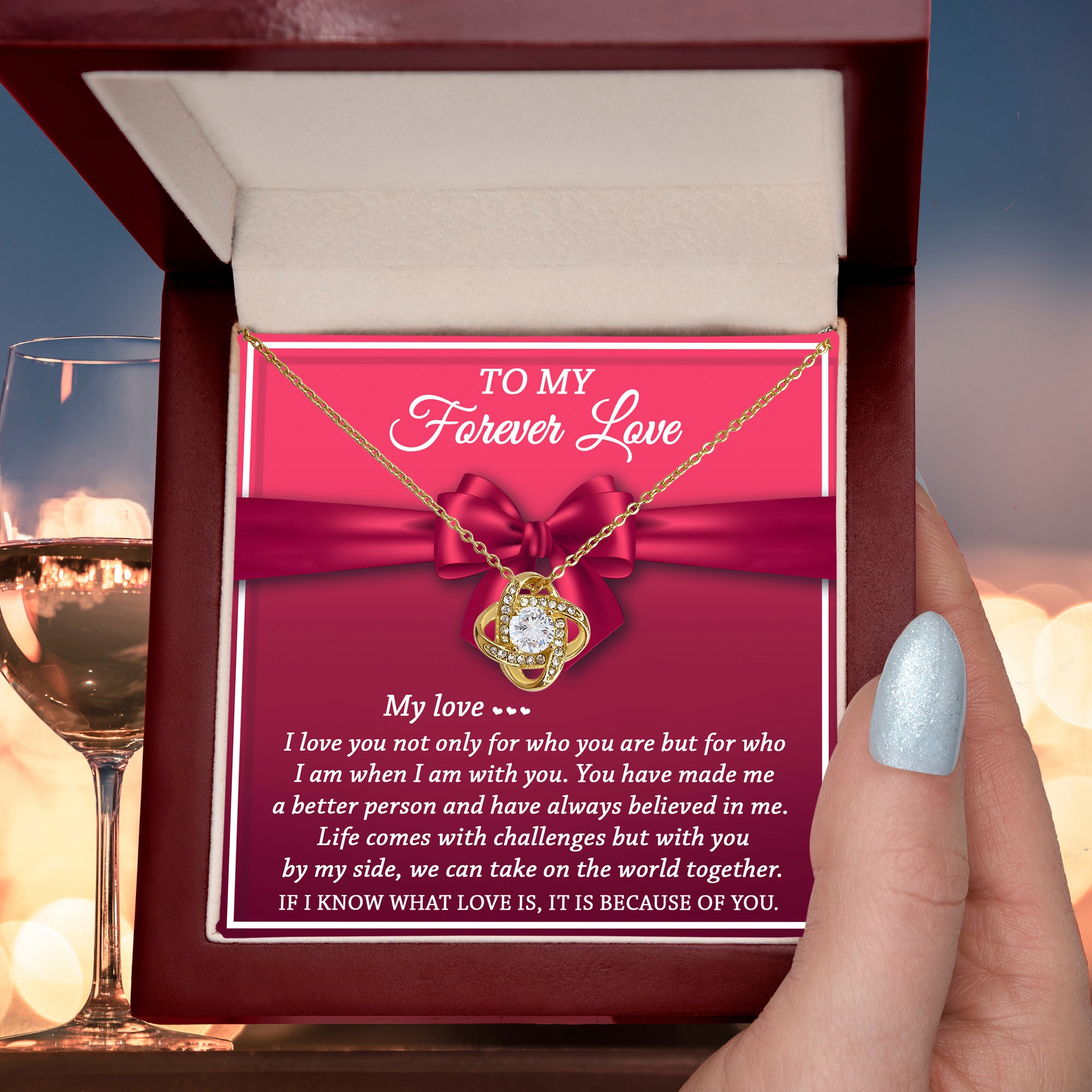 To My Forever Love – Love Knot Necklace | Romantic Gift for Her - Believed in Me