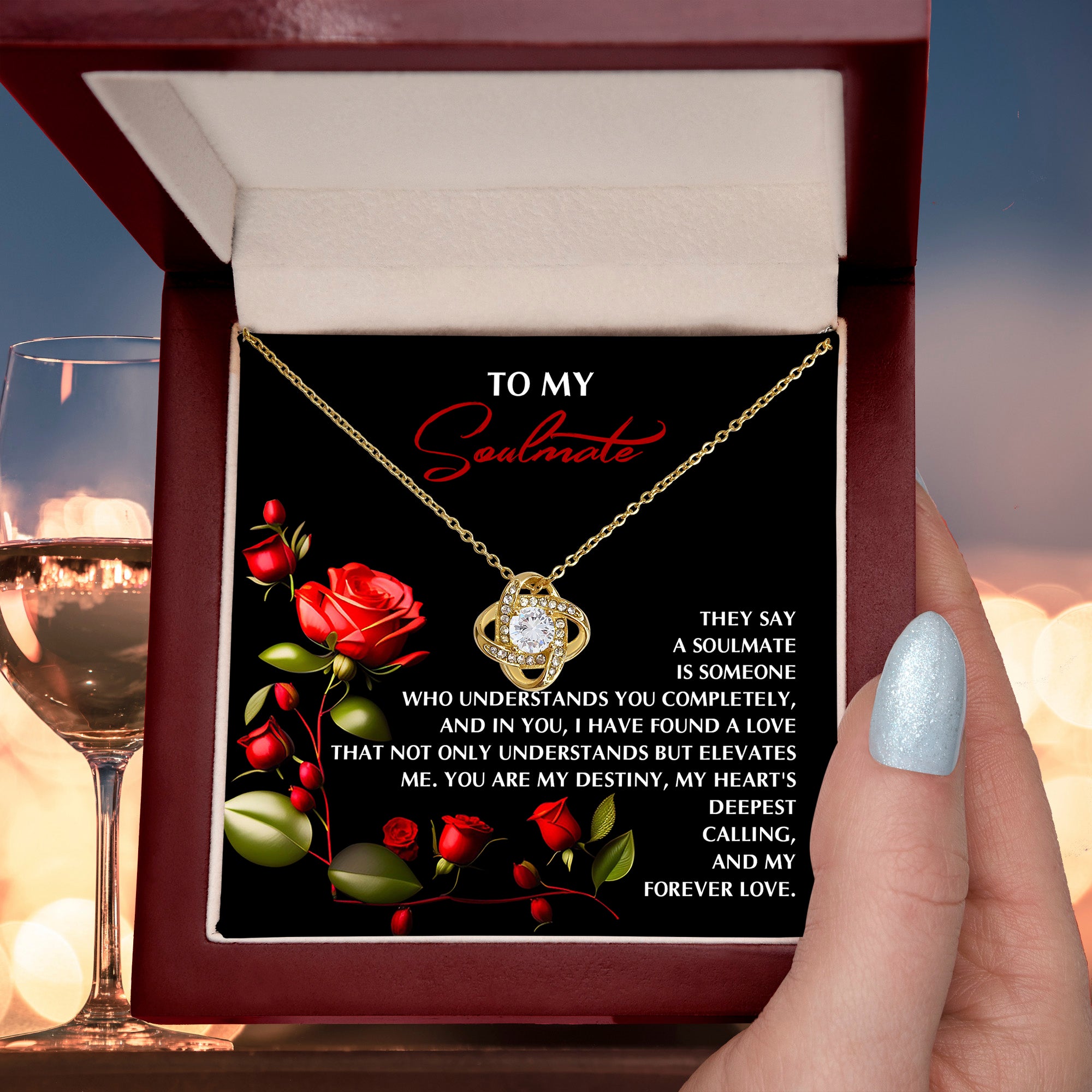 To My Soulmate - My Deepest Calling - Love Knot Necklace