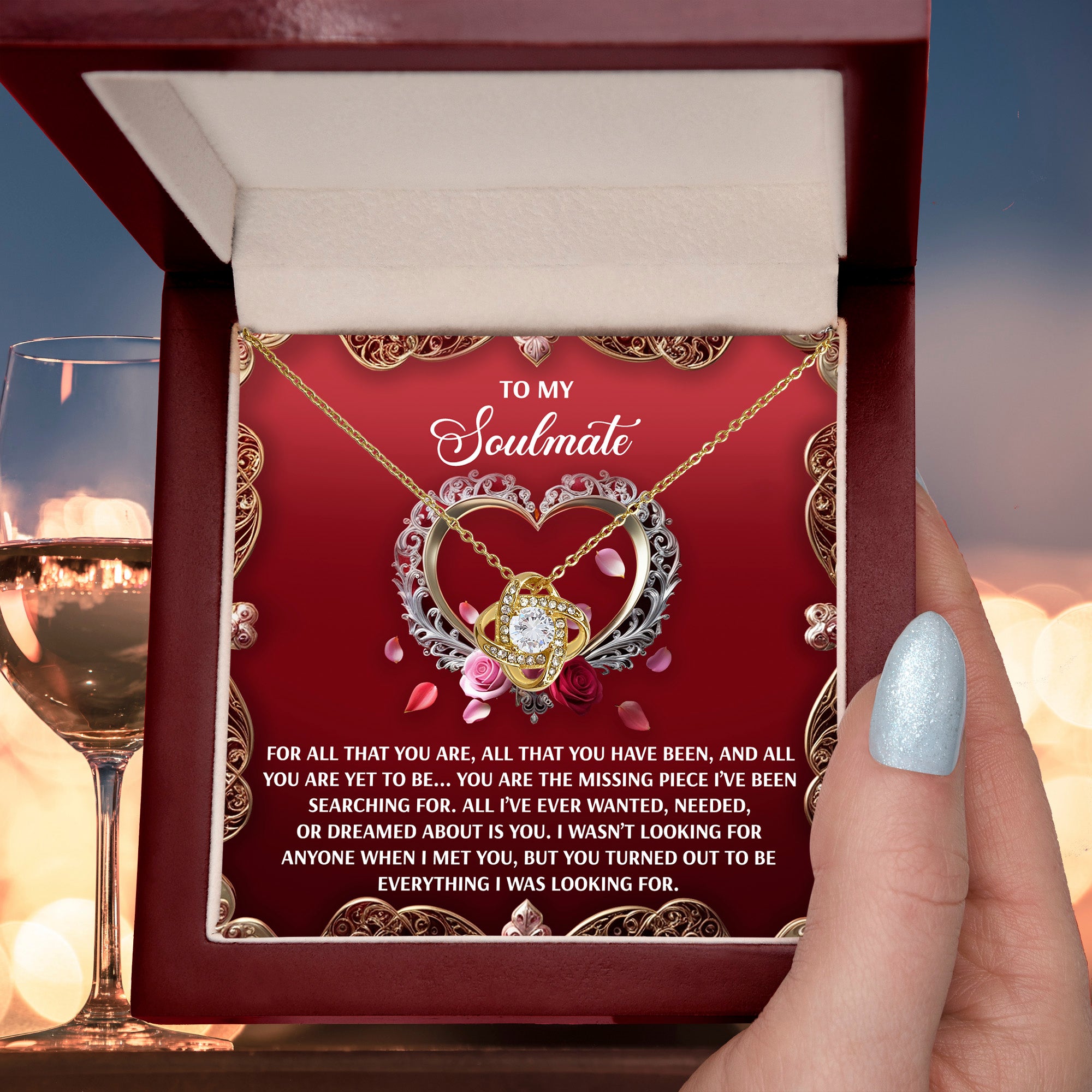 To My Soulmate - You're Everything I Was Looking For – Love Knot Necklace