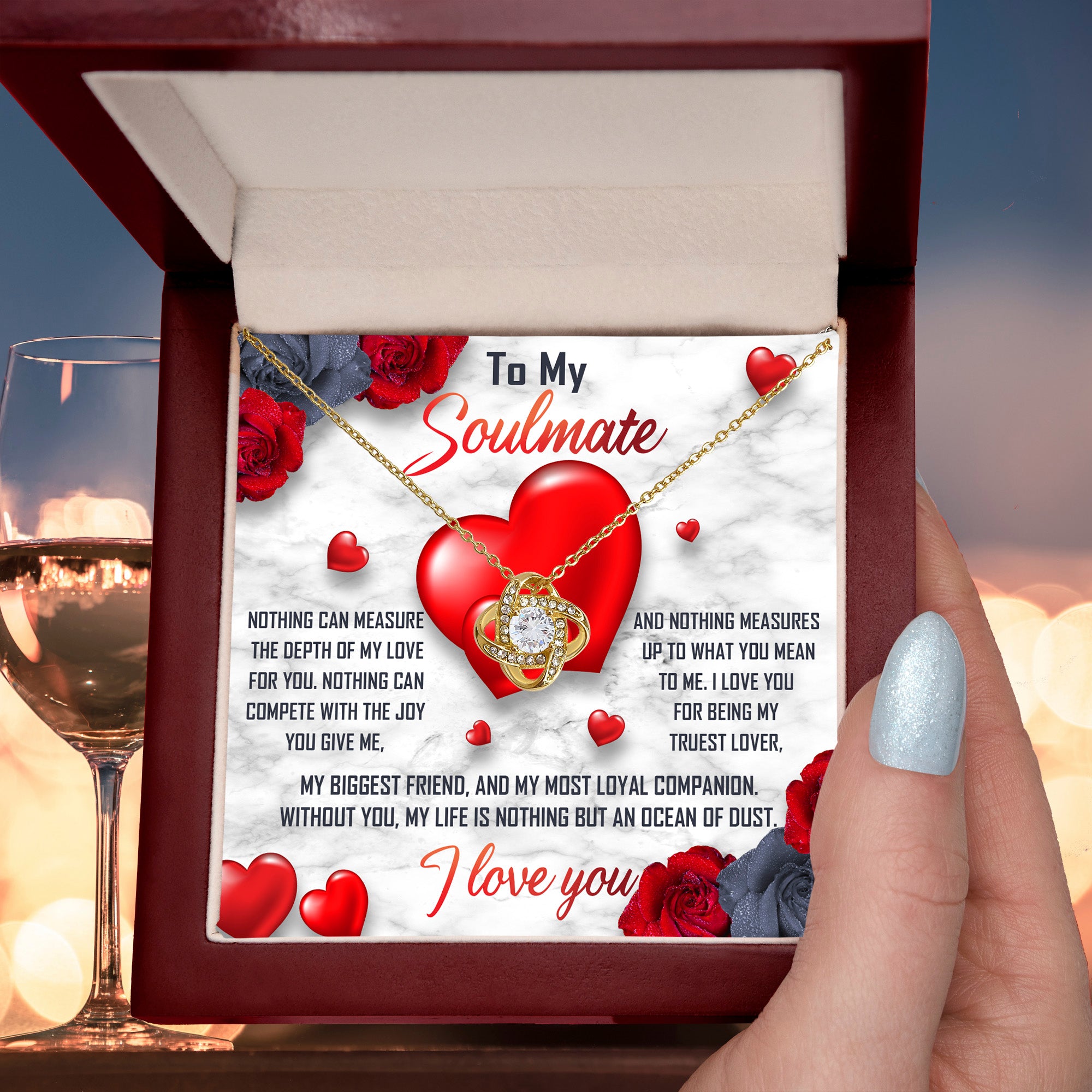 Soulmate - My Truest Lover - Romantic Love Knot Necklace