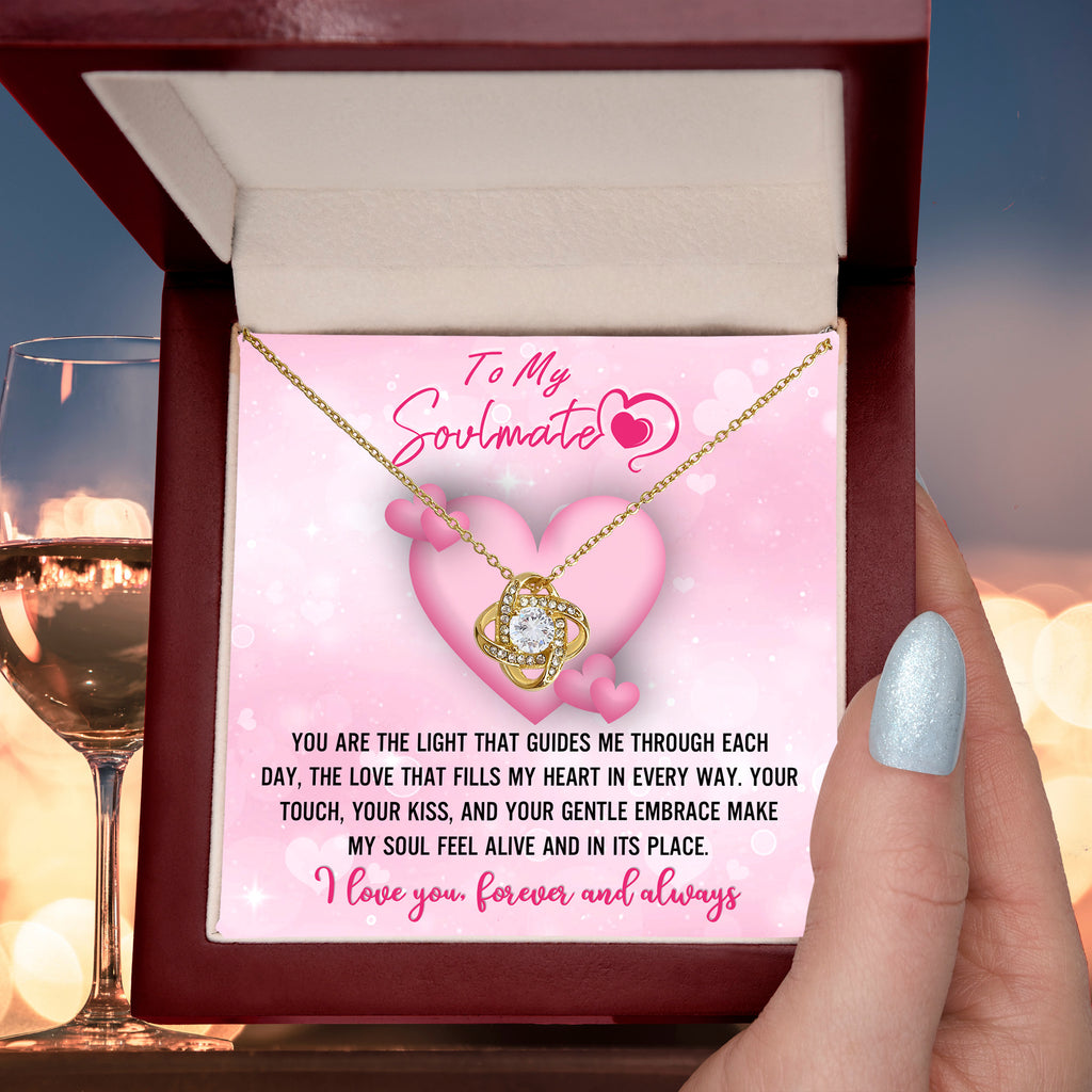 To My Soulmate – The Light That Guides Me Love Knot Necklace