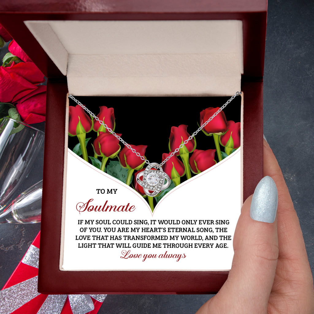 To My Soulmate - Eternal Song- Love Knot Necklace