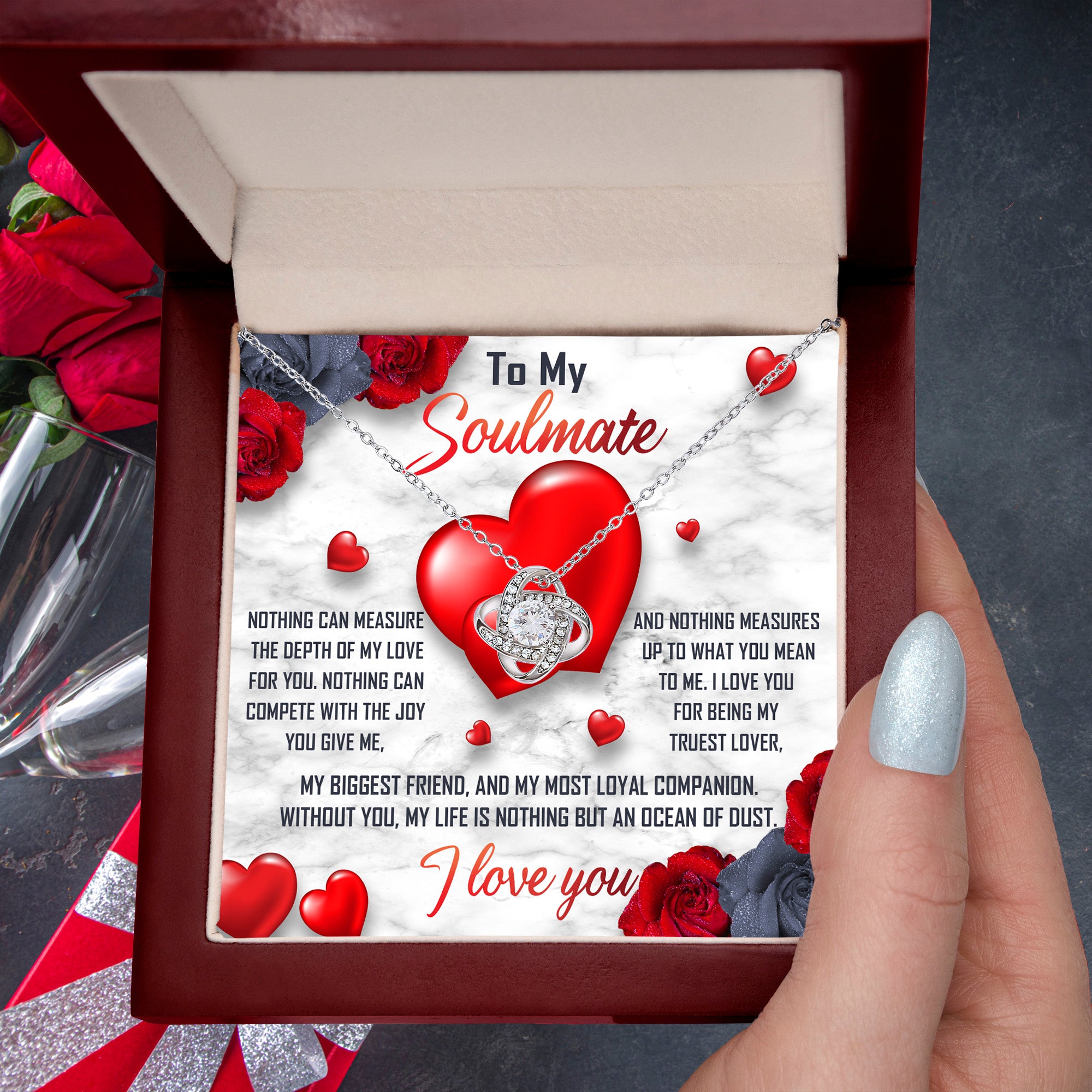 Soulmate - My Truest Lover - Romantic Love Knot Necklace