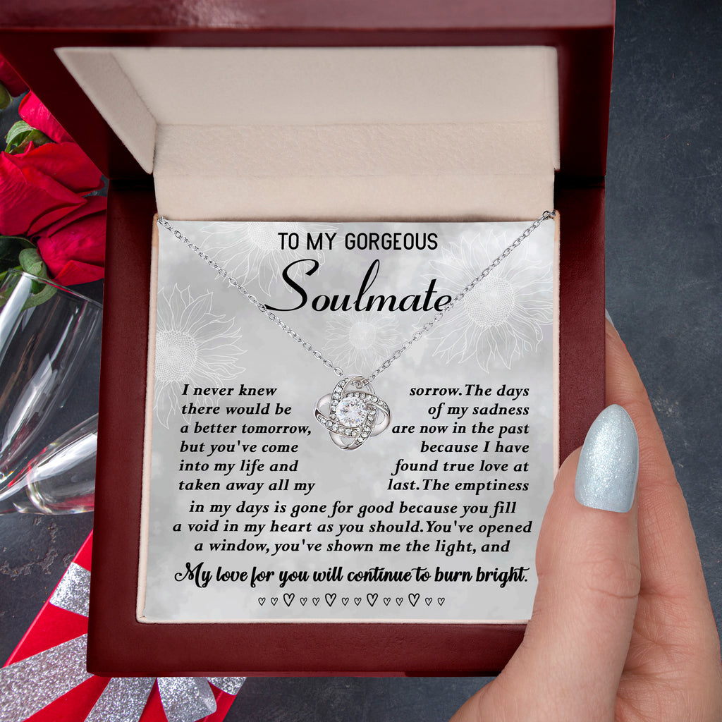 To My Gorgeous Soulmate – I Found True Love Necklace Gift for Her