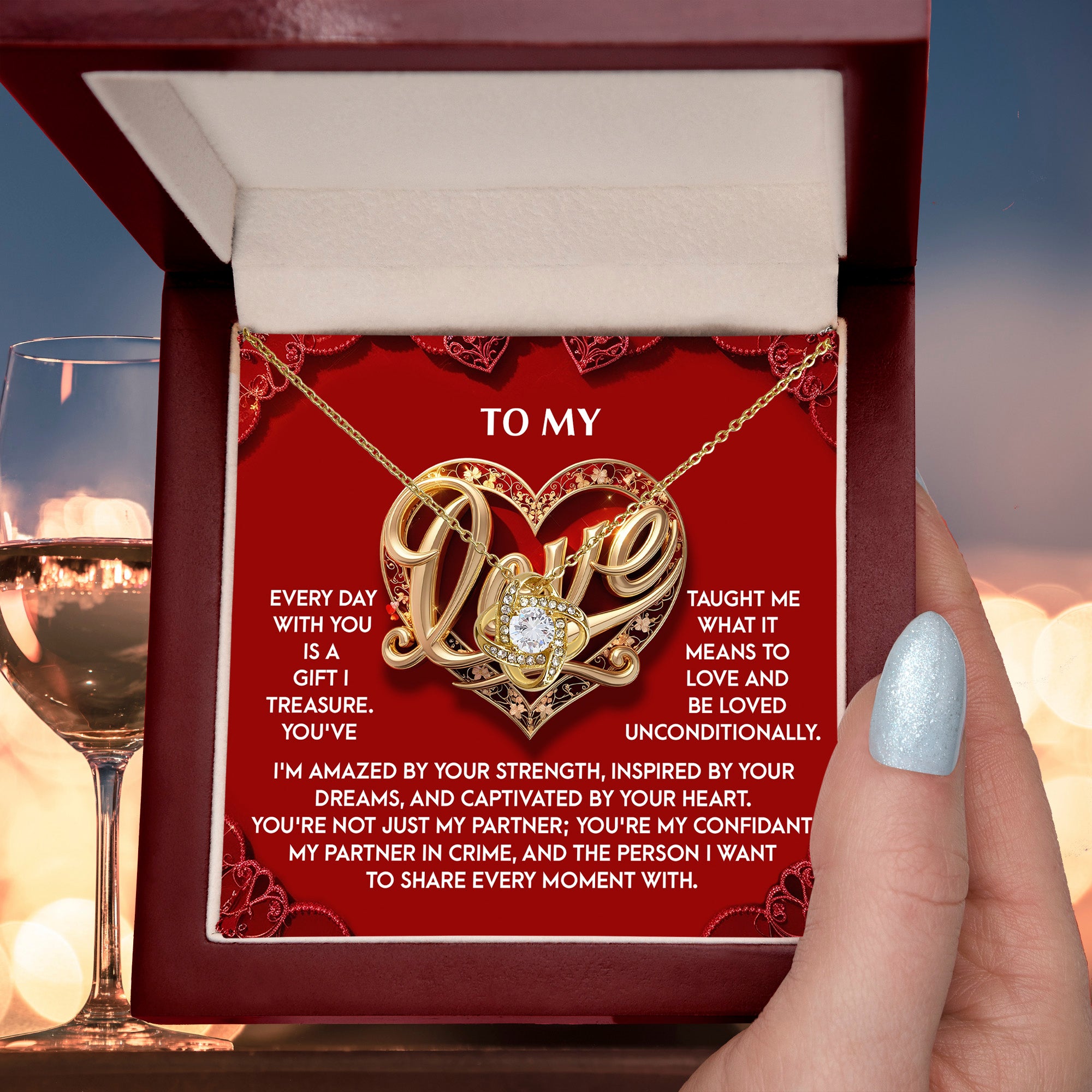 To My Love – Romantic Gift for Soulmate Love Knot Necklace