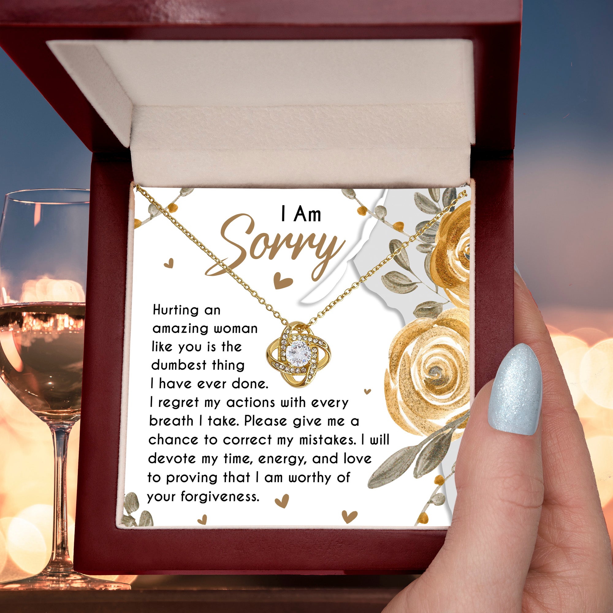 I Am Sorry – Apology Love Knot Necklace for the One I Hurt