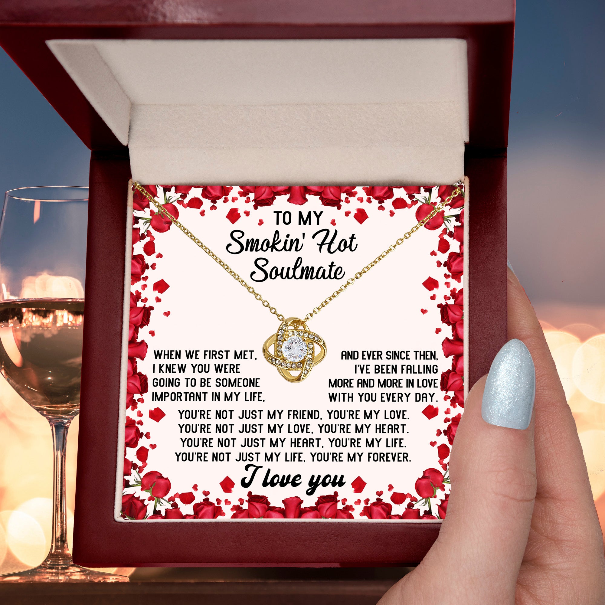 To My Smokin' Hot Soulmate – You Are My Forever - Romantic Love Knot Necklace Gift