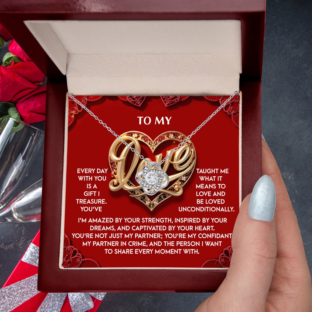 To My Love – Romantic Gift for Soulmate Love Knot Necklace