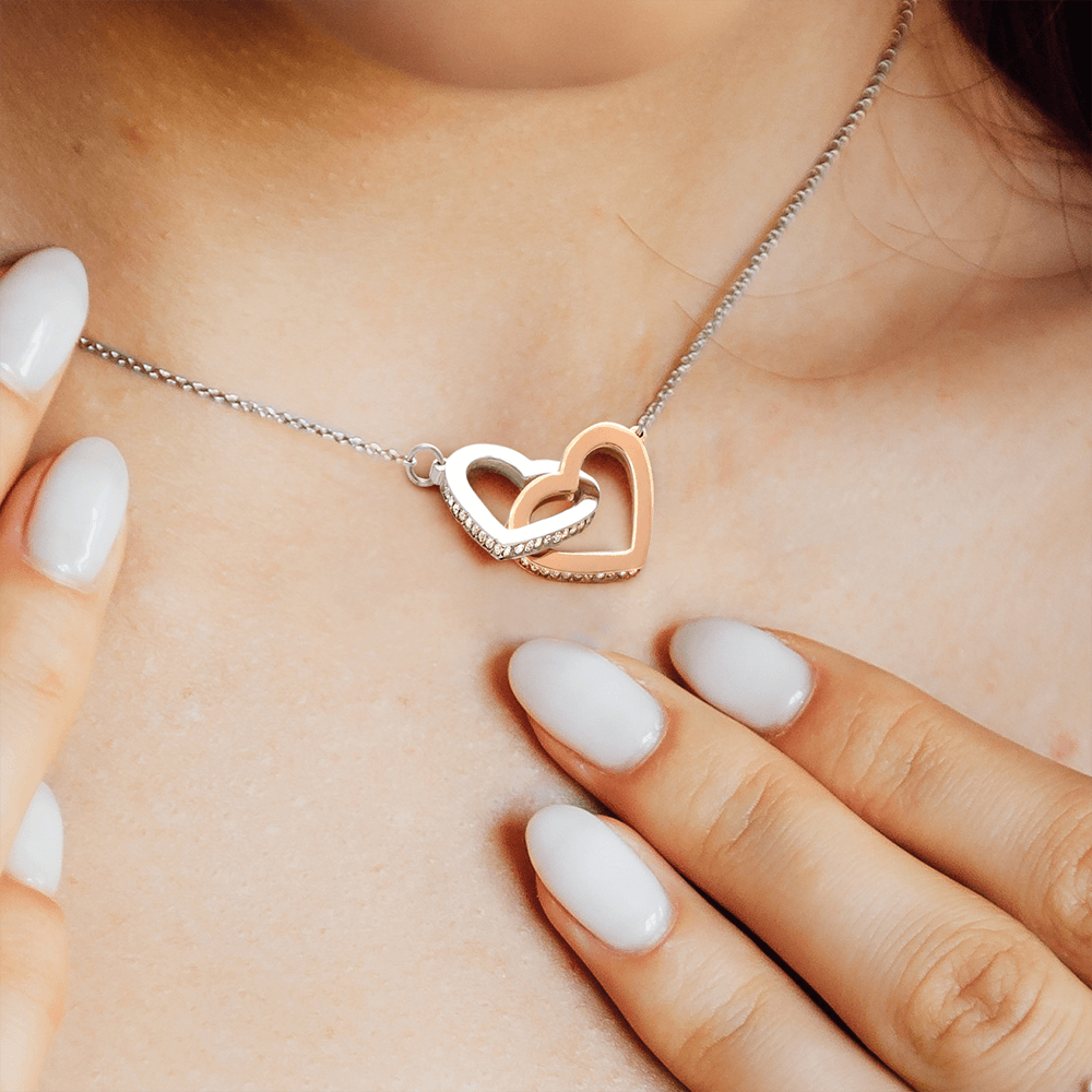 To My Beautiful Soulmate – All My Heart Interlocking Hearts Necklace