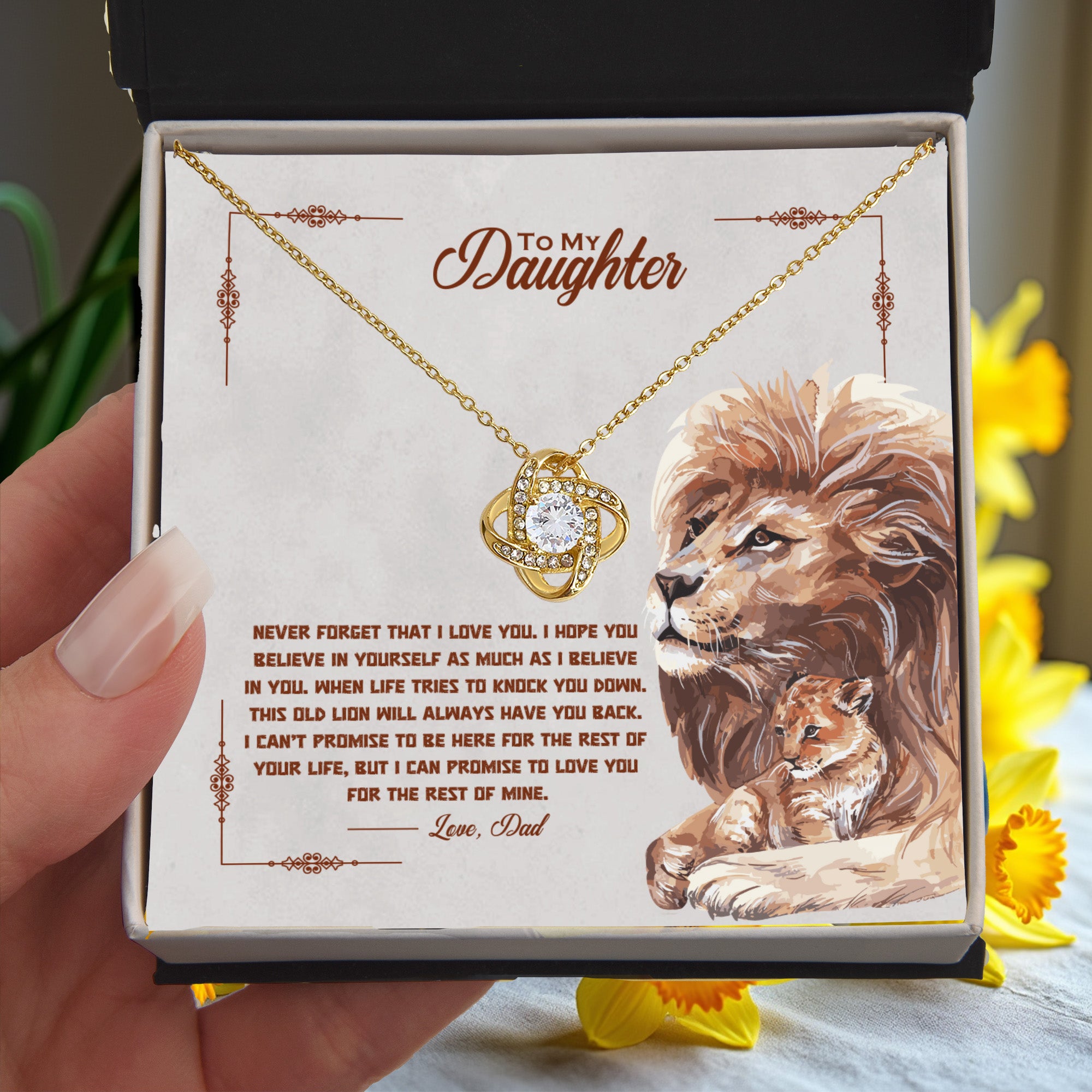 To my beautiful daughter, I promise to love you for the rest of my life