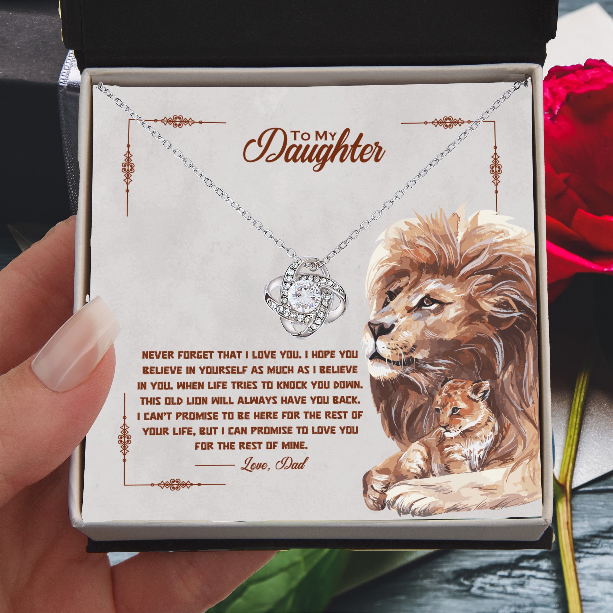 To my beautiful daughter, I promise to love you for the rest of my life