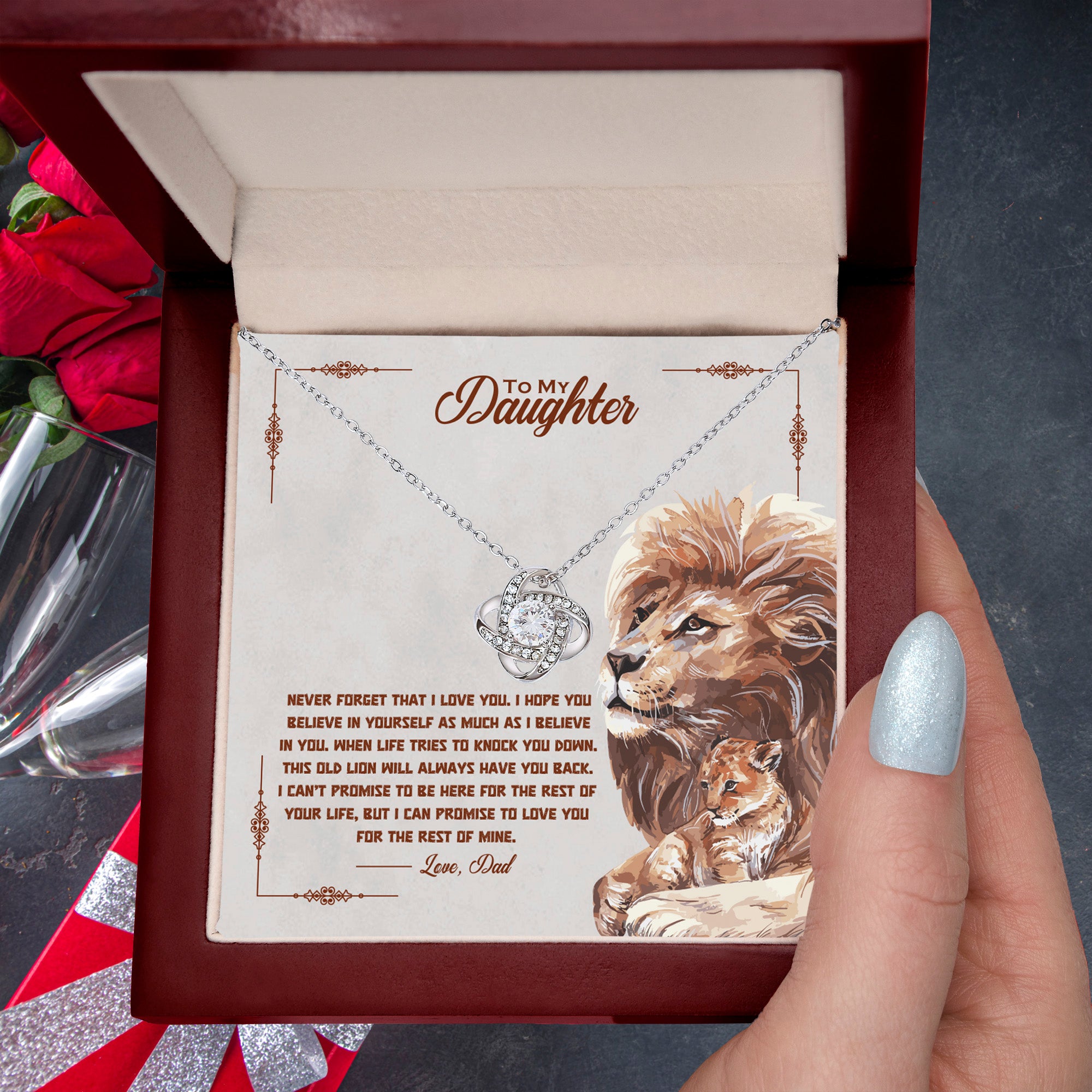 To my beautiful daughter, I promise to love you for the rest of my life