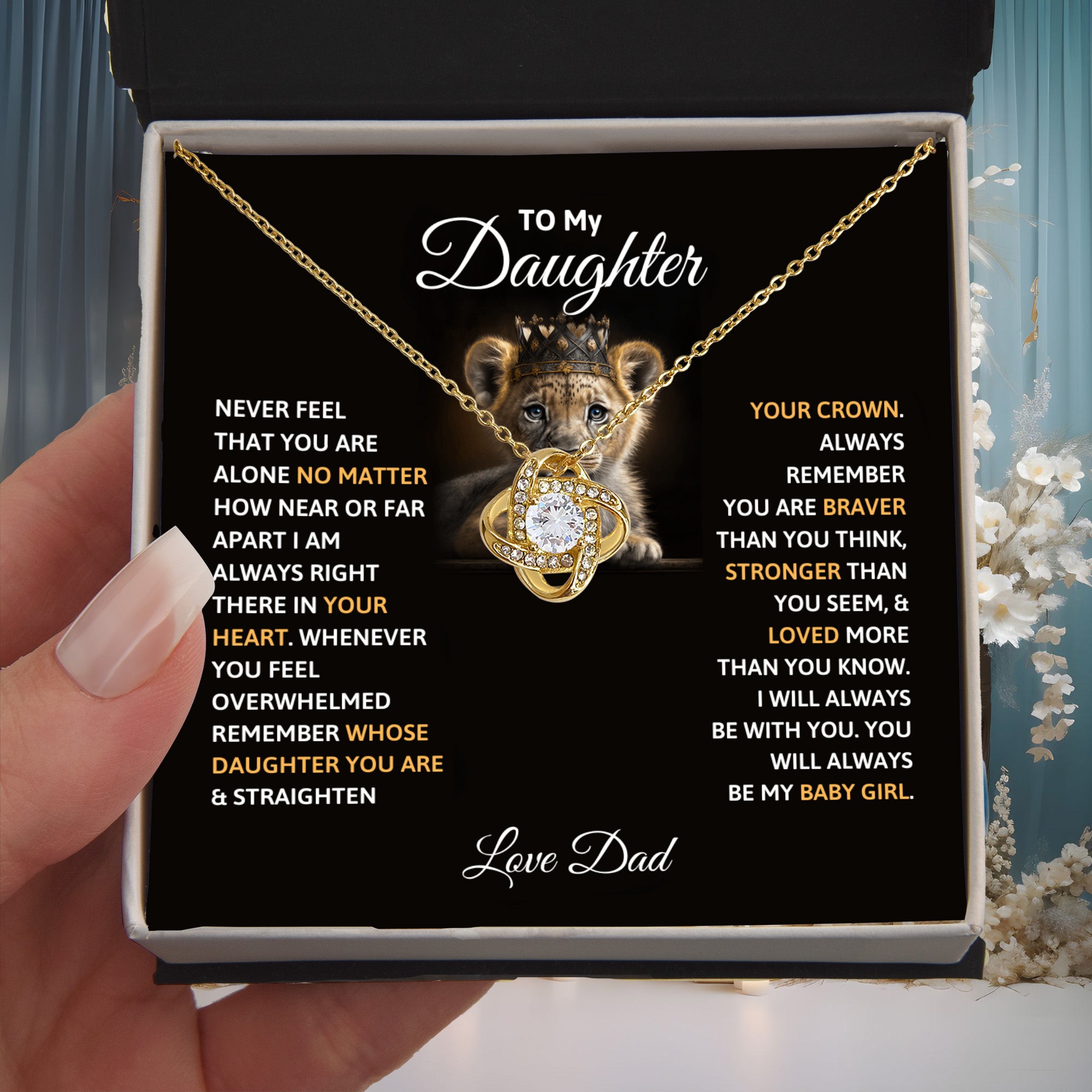 To my daughter, you will always be my baby girl